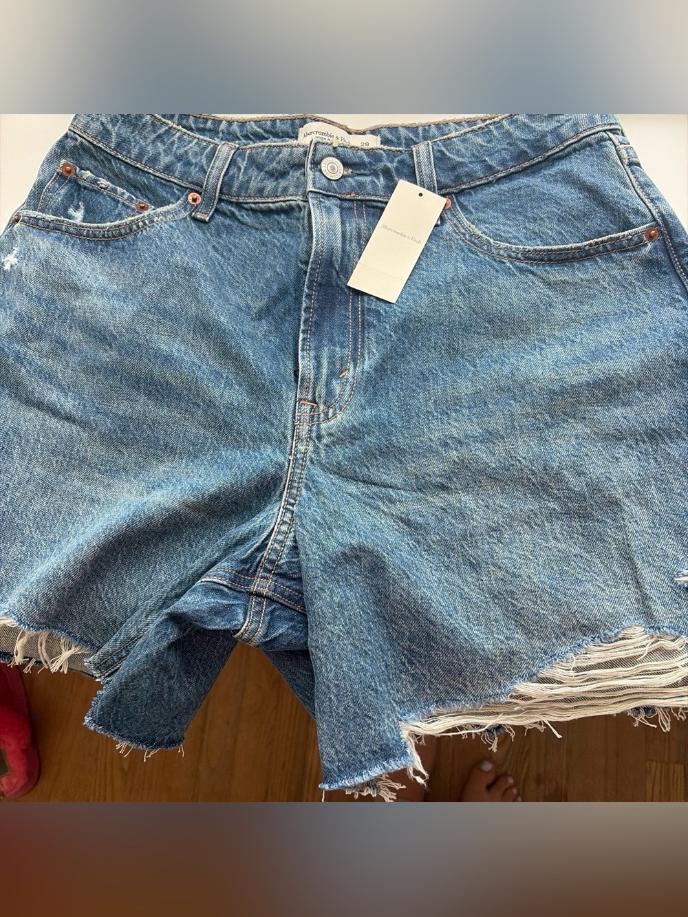Abercrombie Curve Love High Rise Loose Cutoff Shorts - Women